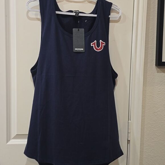 True Religion JV7 Relaxed Fit Vest Tank- Navy - Picture 5 of 5